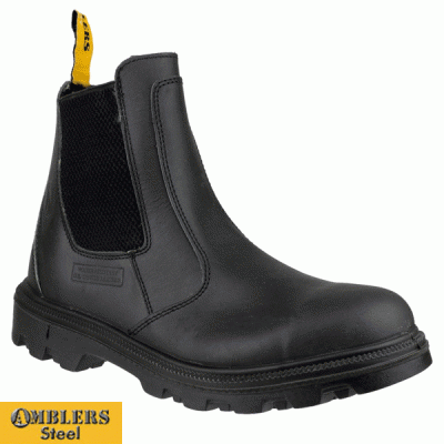 black safety dealer boots