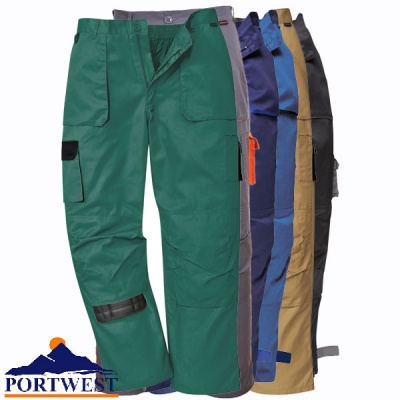 tx11 portwest trousers work texo contrast