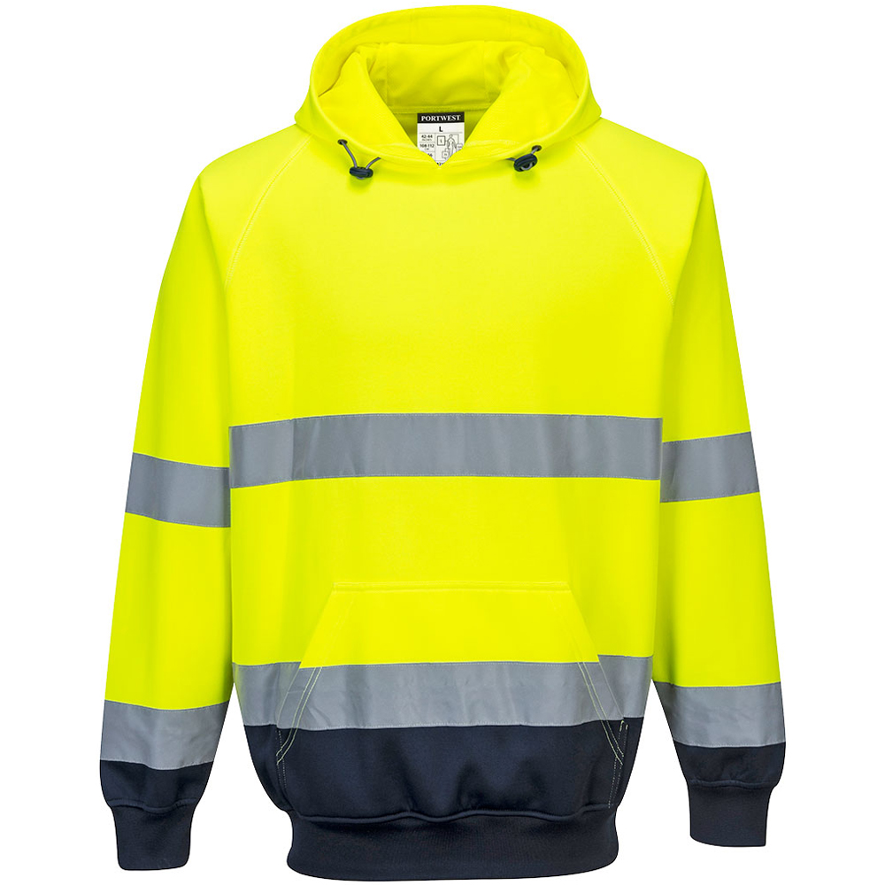 Portwest Two-Tone Hooded Hi Vis Sweatshirt - B316