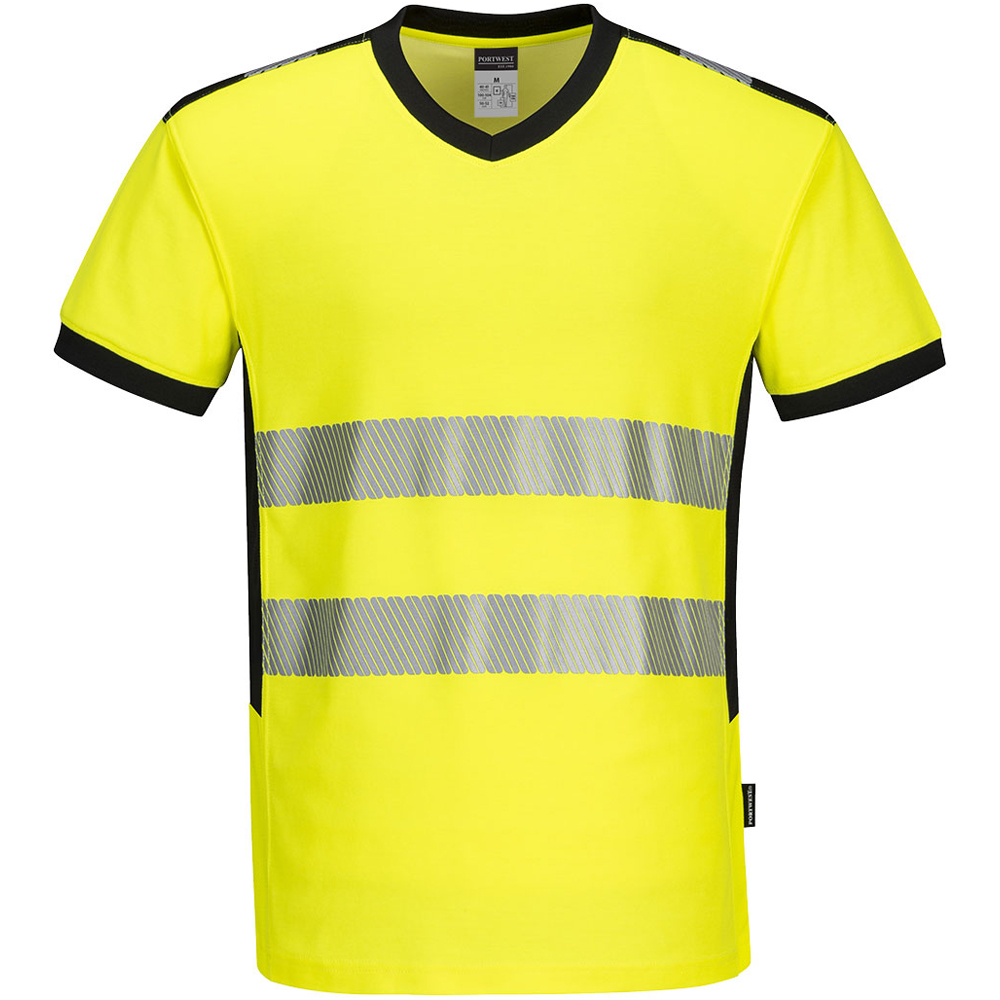 Portwest PW3 Hi-Vis V-Neck T-Shirt - PW310