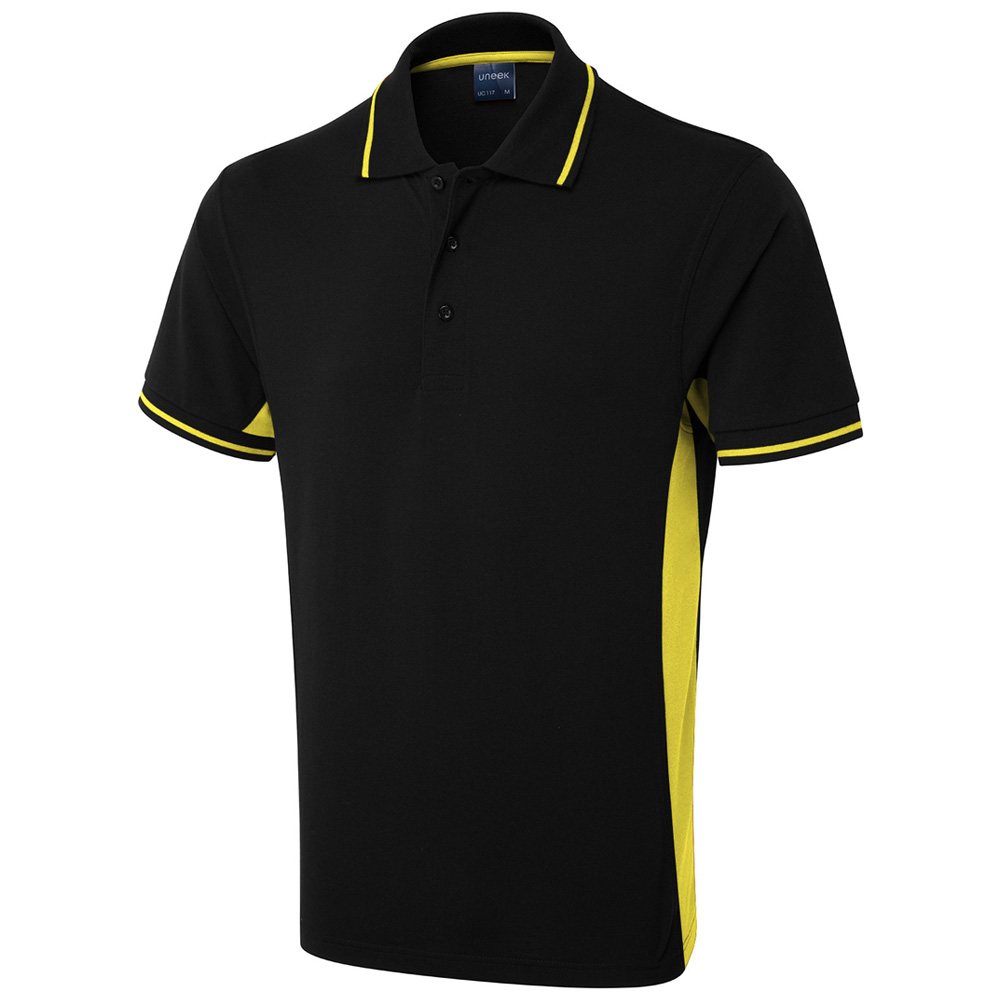 Polo shirt best sale black and yellow